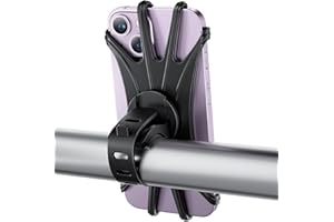 VUP Fahrrad Handyhalterung, Universal 360° Drehbarer Silikon Handyhalter Fahrradlenker Motorrad für 4.0 bis 6.7 Zoll Smartphones Schwarz