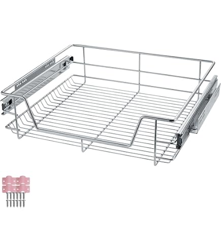 Cassetto Telescopico Per Cucina 30 Cm - Cassetto Estraibile In Metallo Per Armadio, 2 Pezzi