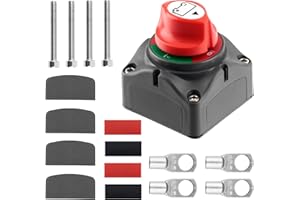 LUNEKUCK Interruttore Stacca Batteria 12V-48V Isolatore Interruttore Batteria di Interruzione ​Sezionatore Batteria Master 12V 275A per Barca Camper Barca Moto Yacht Camion Autobus
