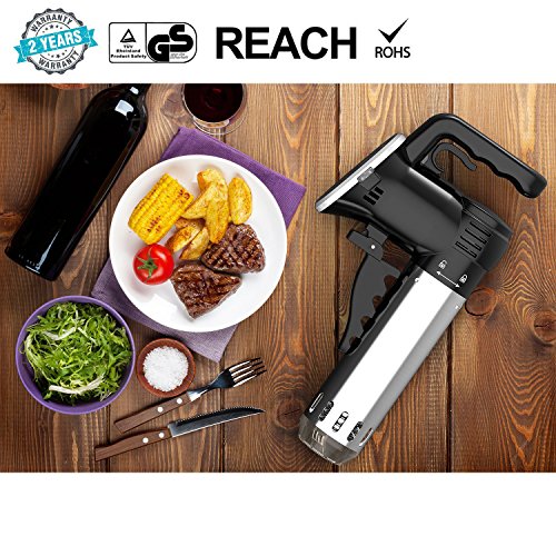 Wancle Sous Vide presenta un dispositivo para la circulación de la temperatura y la precisión de cocinar (Negro)