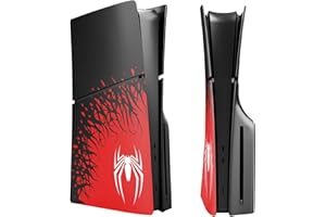 [Frontplatte für PS5 Slim Disc Edition] – NOWSKINS Superhelden-Spinne – Mann, 2 Platten für PS5-Konsole, Premium-ABS-Frontplatten-Abdeckungen für Playstation 5 Slim Disc Edition