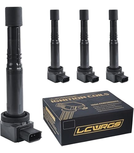 Honda Coil Ignition 4 Ignition Coils &amp; 4 Spark Plugs Kit For Honda 2.4L Engine (CR-V, Accord, Element) &ndash; OEM UF311 4 Coils 4 Plugs Set UF311