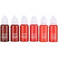 6pcs Semi-Permanent Makeup Tattoo Ink,Plant Extract Tattoo Ink for Eyebrow and Lip Tattoo Manchine Kit 90ML (LIP SET)