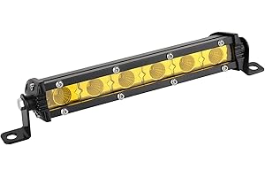 ‎BEILAN BeiLan Arbeitslichtleiste, 18W LED Arbeitsscheinwerfer Bar Cree Flutstrahl Offroad Auto Lkw Boot Traktor ATV Nebel Lampe 12 V / 24 V Warmweiß