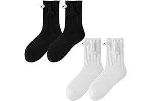 Aoweiya 2 Par De Calcetines unisex para Parejas con las Manos, Lindos Calcetines MagnéTicos ，Calcetines de La Mano Magnéticos，Divertidos y Acogedores Para Pareja, Regalo Del Día.