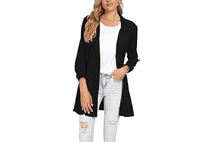 MINTLIMIT Women Long Lapel Blazer Tailored Long Sleeve Oversized One Button Coat Jacket Formal Suit