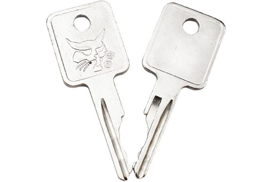 DCYQAIN 2 x Keys for Bobcat Compatible with E10 E17 E20 D250 CASE Skid STEERY 750 753 763 Digger Key