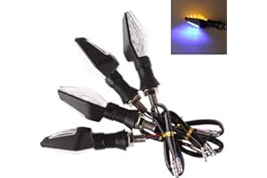 SFONIA 4pcs Intermitentes Indicadores de Motocicleta 12LED Luces de Señal de Vuelta 12V Universal Impermeable para Moto Scooter Quad Cruiser Off Road