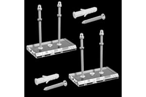 Gtziqa 2 Pack Skateboard Deck Display Wall Mount, Skateboard Hanger with Installation Screws, Skate Deck Wall Mount Skateboards Rack for Display And Storage Snowboards Scooters Longboards