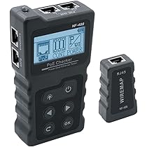 KALEA-INFORMATIQUE RJ45 Netzwerk Tester – Mit 8 Satelliten, Zeigt Verdrahtungsplan & Fehlerentfernung, Bis 1000 M