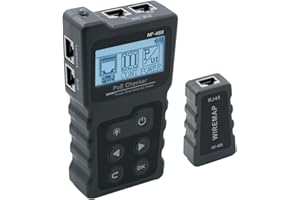 Mcbazel Tester sieciowy RJ45 z wyświetlaczem LCD, tester kabli sieciowych z funkcją POE