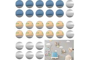 Mellbree 30 Stück Metallplättchen Selbstklebend für Tonie, Starke Magnetkraft für sicheren Halt, ideal zur Kinderzimmer-Deko und Tonie Figuren-Aufbewahrung (20mm Durchmesser, 0.4mm Dicke)