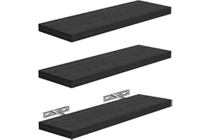 Banaone Baldas Flotantes de Pared, Set de 3 Estanterias Flotantes de Madera, Estante Decorativo Fácil de Instalar, para Dormitorio,Sala de Estar, Estudio, Oficina etc