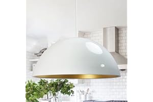 bamyum Diametro 50 cm Lampadario Cucina Industriale in Metallo E27 Lampadari Vintage Lampade a Sospensione Vintage Illuminazione Lampada da Soffitto - ‎Bianco