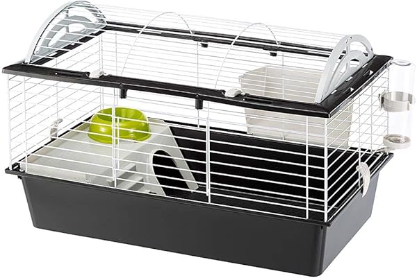 FERPLAST Gabbia Roditori CASITA 80 per Cavie, Porcellini d'India, in Metallo, Accessori inclusi: Mangiatoia, Beverino, Ciotola, Casetta. 78x48xh50cm - 1