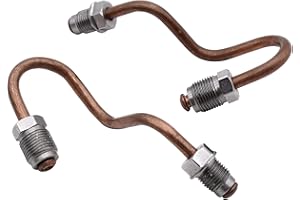 YUCHENSHLP 1 Pair Rear Set Brake Pipes 1K0611763E,1K0611764L Compatible with VW Golf 5 & 6 GTI Touran Skoda Seat Audi A3 & TT