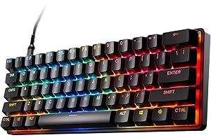SteelSeries Apex Pro Mini Gen 3 con Switch HyperMagnetic OmniPoint 3.0 - Attuazione regolabile - Rapid Trigger - Preset di gioco - Protection Mode - Rapid Tap/SOCD - RGB -Copritasti in PBT - US QWERTY