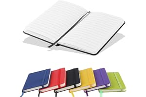 LEFUTE A6 Notebooks, Pocket Notebook Note Pads Small Notebooks Hardback Notebook A6 Notepad Journal 160 Pages (80 Sheets)-Black