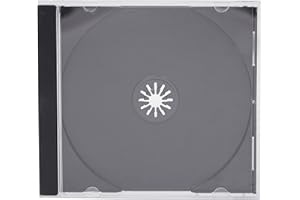 Dragon Trading® Cajas de CD/DVD de 10,4 mm para 1 disco con bandeja transparente (25 unidades)