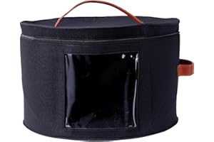 RUILONGHAI Hat Box Organizer - Round Travel Hat Boxes | Foldable Hat Stoage Bag with Dustproof Lid, Large Hat Storage Box | Travel Hat Boxes for Women & Men, Suitable for Various Types of Hats, 1711in
