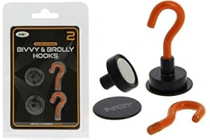 YUAKUOD NGT Magnetic BIVVY Hooks with Backing Plate CARP Fishing Tackle SHELTER Hooks 2 Pack
