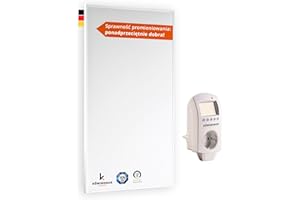 Könighaus grzejnik na podczerwień – 1000 W Eco-Model ✓ Podwójne zabezpieczenie przed przegrzaniem ✓ Grzejnik osiąga temperaturę roboczą w 2-4 min ✓ Do montażu na ścianie ✓ termostat