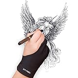XP-PEN Drawing Anti-fouling Lycra Graphics Two-Finger Glove S/M/L Size (L)