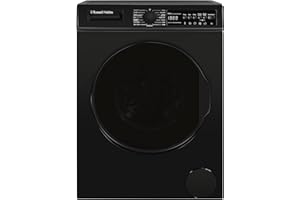 Russell Hobbs Freestanding Washing Machine, 9kg Capacity, 1400 rpm, 15 Programmes, Eco Technology, Rapid Wash Cycles, Black, RH914W116B