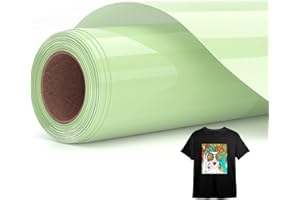 Asoway Sublimazione Vinile per Tessuti cotone scuro/chiaro,sublimazione HTV vinile 30,5 X 244CM rotolo Per la sublimazione della tintura dei disegni del tessuto，facile all'operazione, colore vivido