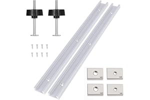 CDIYTOOL Tuerca deslizante M8 M6 T-Track Slider de aluminio, ranura deslizante M8 M6 T para muebles de acero al carbono Tuerca en T para herramientas de carpintería y ranura en T con tornillo en T y mango