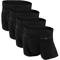 Boxer De Voyage Pour Femme Avec Poches Secrètes - 2 Poches Zippées Anti-vol - Pour Cacher Passeport, Argent, Téléphone - Plusieurs Tailles