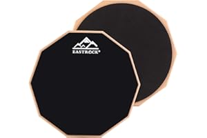 EASTROCK Schlagzeug-Übungspad,Übungs Drum Pad mit Leisen Drum-Pads Snare Übungs Drum Pad mit Drum Pad Aufbewahrungstasche für 12-Zoll Anfänger Übungs Drum Pad Leises Drumpad Set mit Drumsticks-Schwarz