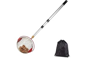 OBALY Nusssammler Pekannusserntemaschine Garten Rollende Nusserntemaschine Outdoor Tools Sammler mit Teleskopstiel für Bälle/Walnüsse/Pekannüsse/Golf/Nerf Darts (23.88cm)