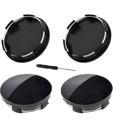 4 Capuchons Centraux Moyeu Roue 63 Mm - ABS Et Acier Inoxydable, Protection Anti-rouille