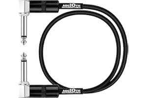 Augioth 30 CM 12Inch Guitar Patch Cable Performance Guitar Effect Pedal Cables Angled to Angled