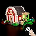 Led Light Kit for Lego Minecraft Red Barn, Decoration Led Lighting Set for Minecraft Lego 21187 The Red Barn - Not Include Lego Models, Just Light Set (Voice Control Version)