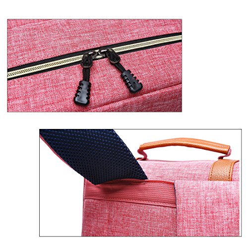 Scheppend Vintage Laptop Rucksack  Rucksack Canvas College Rucksack Schulbeutel f  r Jungen  M  dchen Passend f  r 15-Zoll Laptop Pink