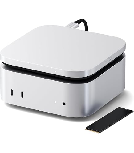 SATECHI DotDisk™ 80Gbps M.2 NVMe SSD-behuizing – Aluminium, Actieve Koeling, USB4 V2/Thunderbolt 5, Voor NVMe SSD's Tot 8TB