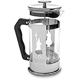 Bialetti Coffee Press Preziosa, Pressofiltro French Press per Caffè o Tè, Corpo in Acciaio Inox e Contenitore in Vetro Borosi