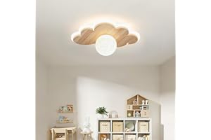 Kuwork Lampara Infantil Techo, 4000K Plafon LED Techo Nubes Luces para Habitacion, Dormitorio, Estar Pasillo y Salón, 26CM 16W