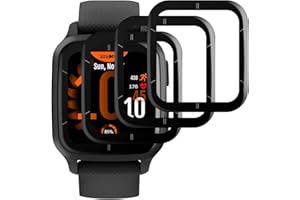 Beukei 3 Stück Panzer Schutz Glas für Garmin Venu Sq 2/ Sq 2 Music, Panzerfolie Temperglas,[HD Glas Displayschutz][Fingerabdruck-ID-Kompatibel][HD Klare][Anti-Kratzen]
