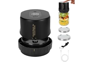 Pilipane Electric Mason Jar Sealer, Vacuum Sealer for Mason Canning Jars with Can Opener, Regular and Wide Mouth Mason Jar Lids,Silent Rechargeable Portable Vacuum Sealing Kit for Food Storage