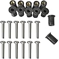 12 Pieces Rubber Well Nuts Kit with Screws fit for Kayak Canoe Boat Marine Hardware Fasteners (M5)