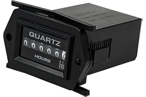 Jayron Medidor de Horas de Mantenimiento Mecánico,Reloj Analógico sin Batería,Diseño Impermeable,Fácil Instalación,para Generadores,Compresores de Aire,Cortadoras de Césped (AC 110-250V)