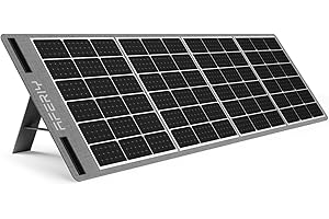 AFERIY Faltbares Solarpanel 200W, Solarmodul mit 5 Ausgängen, faltbares monokristallines Silikon-Solarpanel, IP65, hohe Umwandlung & Effizienz für Camping Garten Laptop