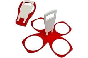 CarryAround Portavasos Plegable [Rojo] para café, Bebidas de Pinta y Cerveza, Resistente, Reutilizable, tamaño de Bolsillo, Esencial para Festivales, fácil y Seguro, Deportes