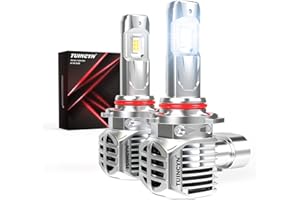 TUINCYN Bombillas 9005 HB3 LED 120W 24,000LM 6000K Blanco, 600% Super Brillante 9005 Alto/Bajo de Faros de Coche, Sin Polaridad Plug and Play No Requiere Adaptador Lámpara Halógena de Reemplazo (2pcs)