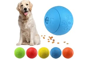 MEKEET Chien Jouet Balle Chien Traiter Jouet Balle, Balle de Nourriture en Caoutchouc résistante aux morsures pour Chiens de Compagnie Jeu d'exercice pour Animaux de Compagnie Balle de Formation IQ