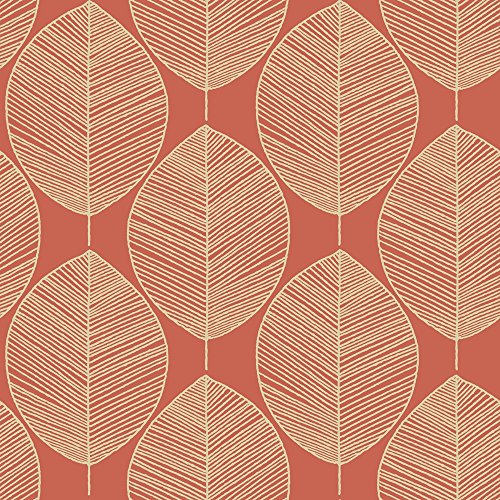 Tapete Arthouse Opera Retro Blatt Muster Blätter Motiv Designer - Bernstein 408208