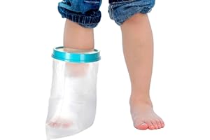 VURYAPI Protection Pied Douche Enfant, Protege Platre Etanche Réutilisable et Durable, Sac Douche Platre Gardez les Plaies et le Bandage au sec Pendant le Bain